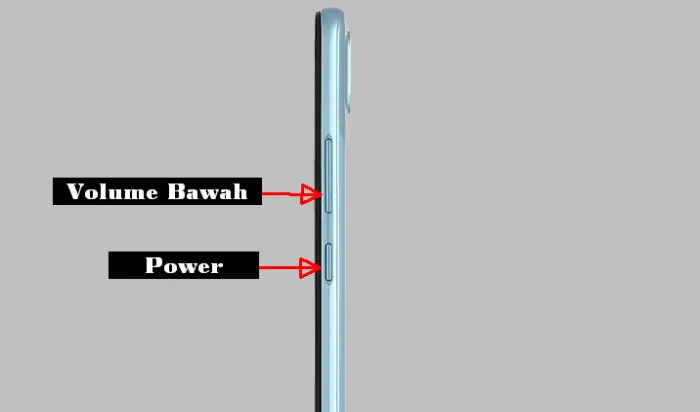 Screenshot Realme C21Y Dengan Tombol