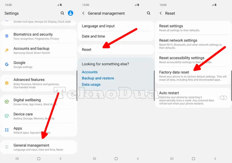 Reset Samsung J7 Core Lewat Pengaturan
