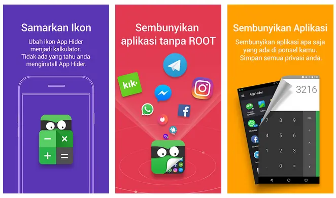 Menyembunyikan Aplikasi Dengan App Hider