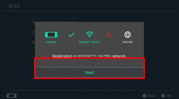 Registration is required to use this network