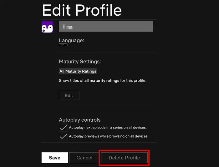 Hapus Profil Netflix Menggunakan Browser