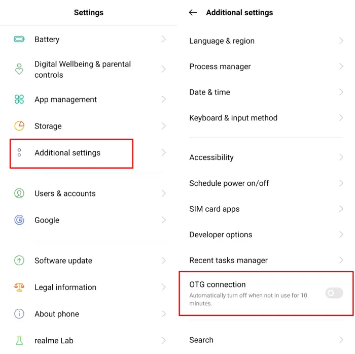 Cara Mengaktifkan USB OTG di Realme C11