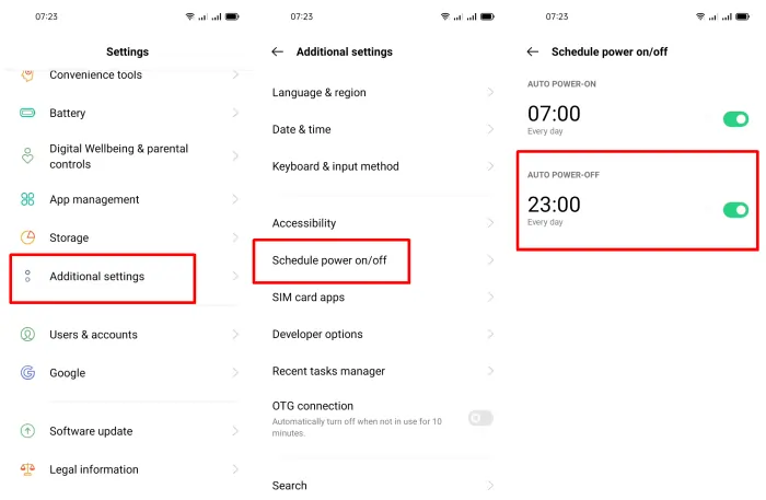 Cara Menghidupkan dan Mematikan Oppo Secara Otomatis