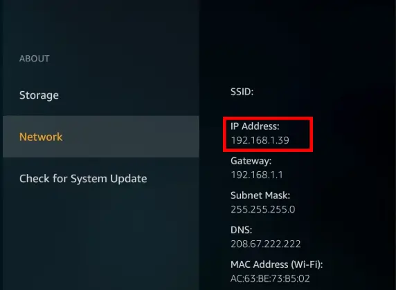 Informasi IP Address di Smart TV Samsung