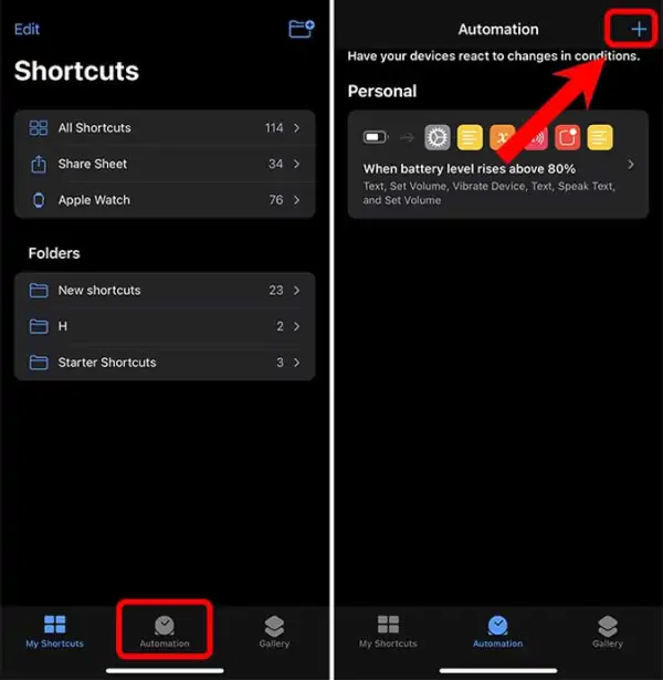Atur Animasi di Aplikasi Shortcuts