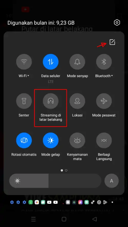 Fitur Background Streaming