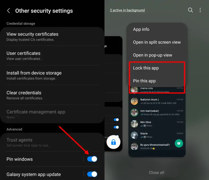 Kunci Aplikasi Samsung A21s Dengan Pin Windows