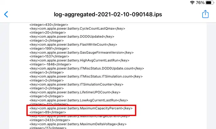 Cek kesehatan baterai iPad dari pengaturan