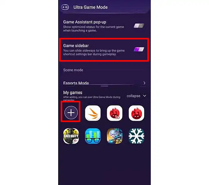 Mengaktifkan Ultra Game Mode Vivo