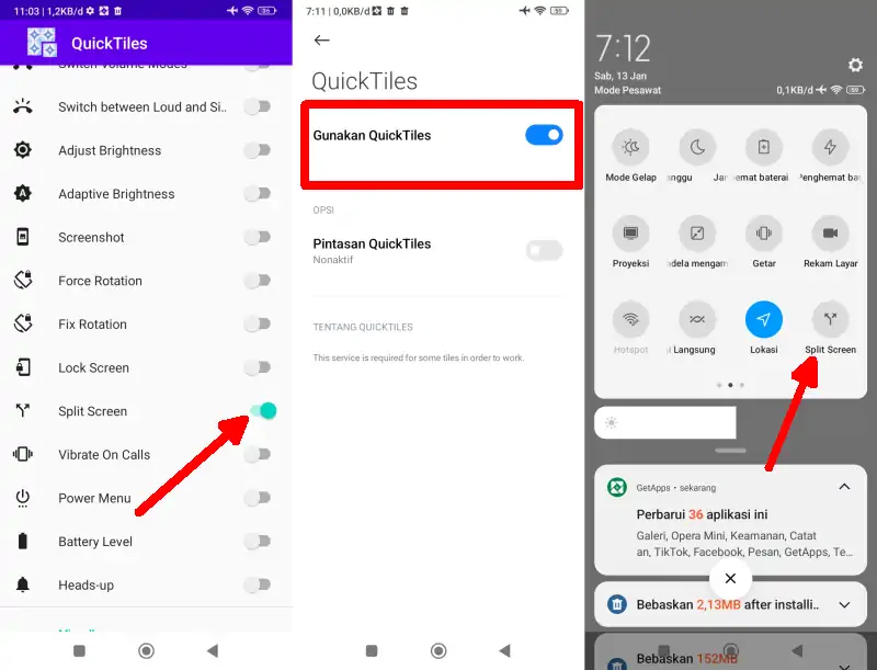 Quicktile Layar Split