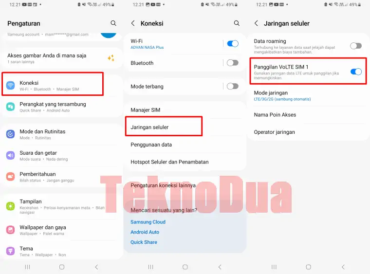 Cara Mengaktifkan Volte Samsung