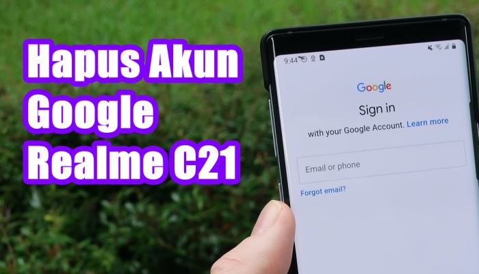 Cara Menghapus Akun Google di Realme C21