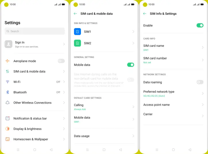 Cara Mengatur APN di Oppo A31