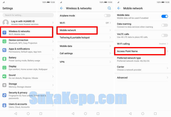 Cara Setting APN Smartfren HP Huawei