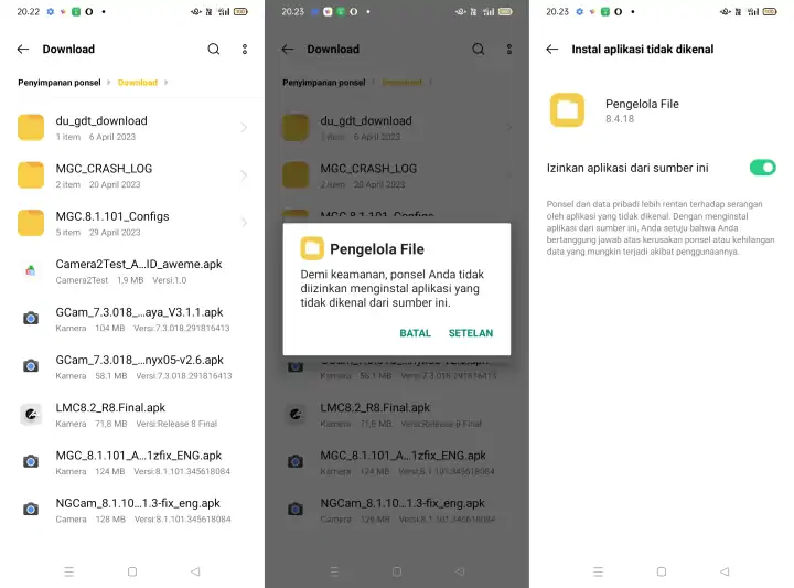 Cara install Gcam Oppo A31