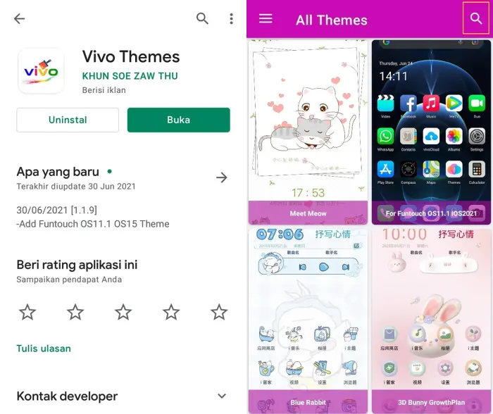 Aplikasi Vivo Theme