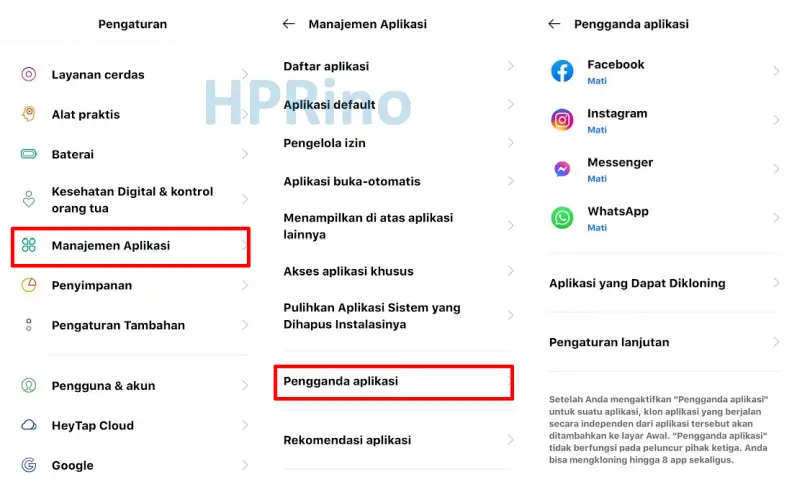 Cara Mengaktifkan Fitur Pengganda Aplikasi di Realme C21
