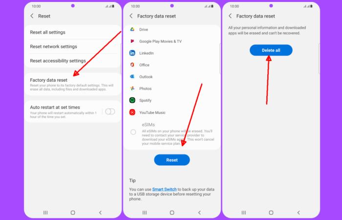 Cara Reset Samsung A72 Lewat Pengaturan