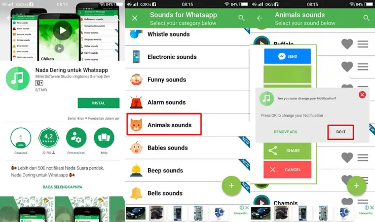 Menambah Nada Notifikasi Whatsapp Menggunakan Aplikasi