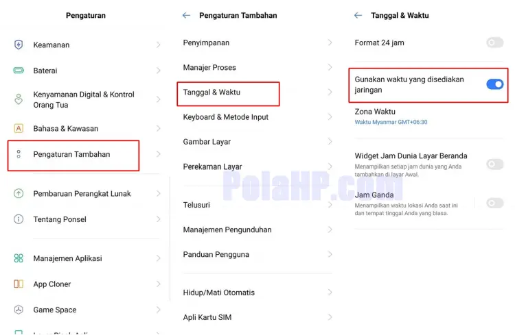 Mengatur Jam di Oppo