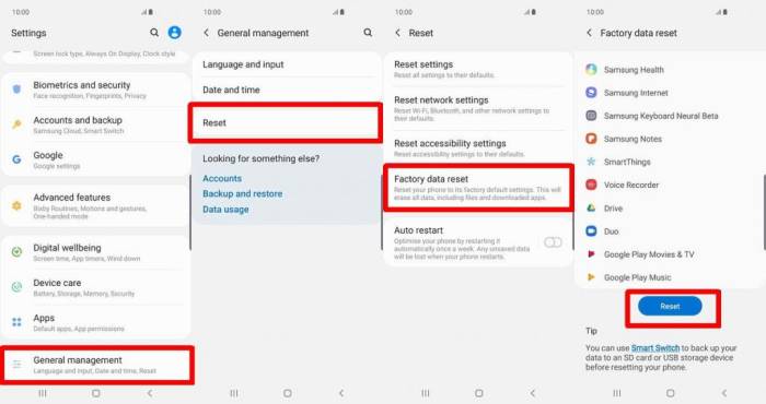 Cara Factory Reset Hp Samsung Lewat Pengaturan